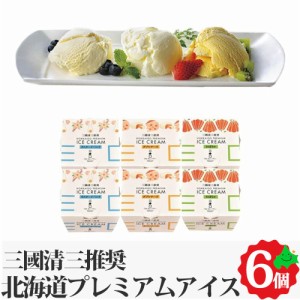 北海道 プレミアム アイスクリーム ギフト 北海道産 生乳100%使用 6個セット 三國推奨 ギフト スイーツ 送料無料 お取り寄せ