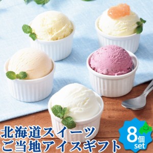 北海道 アイスクリーム ご当地アイスギフト 8個セット HPP-8 スイーツ ギフト お取り寄せ 長沼あいすミルク 室蘭うすら園 りんご