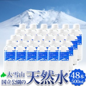 大雪山国立公園の天然水 500ml ×48本（24本入りを2箱） 北海道 ミネラルウォーター 中硬水 湧き水 東川町 お水 平成の名水百選