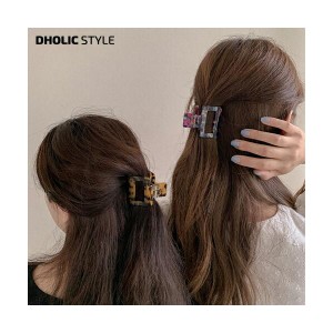 クリップ ヘアアクセサリー スクエア 模様 柄 ミニ 髪留め かみどめ ヘアクリップ フェミニン 上品 大人 韓国