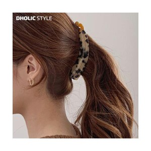 韓国ファッション アクセサリー 雑貨 ヘアアクセサリー バナナクリップ マーブル べっ甲 まとめ髪 オフィス