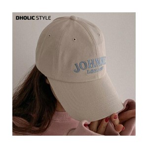 韓国ファッション キャップ 帽 子ハット ロゴ 刺繍 JOHNNIE色 セピアカラー レジャー
