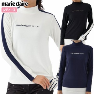 marie claire レディース 長袖モックネックシャツ 733531 マリクレール 日本正規品 2023秋冬モデル