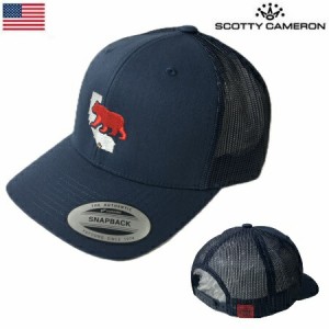 【レア品】スコッティキャメロン スナップバックキャップ メンズ Cali Bear Hat ネイビー 29955 Scotty Cameron USA直輸入品