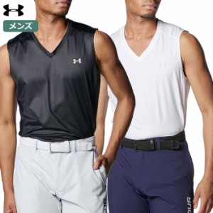 アンダーアーマー UAアイソチル フィッティド スリーブレス Vネック シャツ 1384827 メンズ UNDER ARMOUR 2024春夏モデル 日本正規品