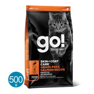 GO 皮膚+被毛ケア キャット グレインフリー サーモンレシピ 500g キャットフード ドライ 総合栄養食