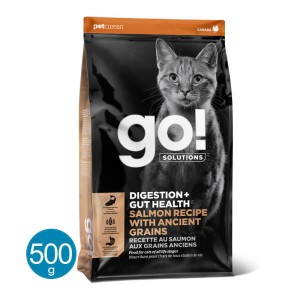 GO 消化+腸の健康ケア キャット 古代穀物使用 サーモンレシピ 500g キャットフード ドライ 総合栄養食