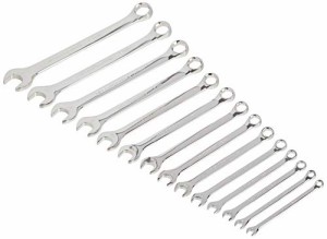 GearWrench 81925 14 pc. Full Polish Combination Non-Ratcheting Wrench Set,6-19 mm. Metric【並行輸入品】