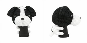 (460cc, Black/White) - Amimono Jack Russell Terrier Driver Golf Head Cover【並行輸入品】