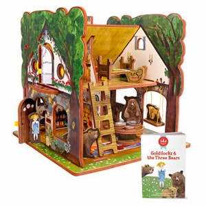 [ストーリータイムトイズ]STORYTIME TOYS Goldilocks and the Three Bears Toy House and Storybook Playset STORYTIMETOYS-GO【並行輸入