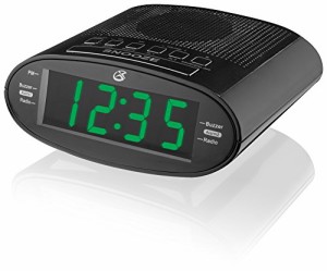 GPX C303B Dual Alarm Clock AM/FM Radio with Time Zone/Daylight Savings Control (Black) by DPI [並行輸入品]