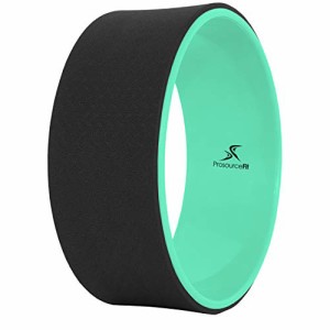 Prosource Fit Yoga Wheel Prop 12” for Improving Yoga Poses & Backbends, Flexibility, Balance, Stretching, Relaxation, Black/Gre
