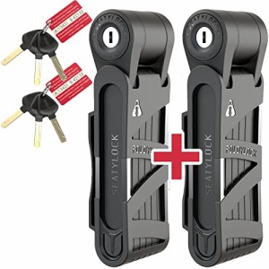 Seatylock 自転車ロック フォルディロックコンパクト 85cm Black 2 Pack【並行輸入品】