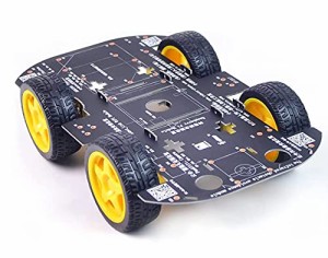 Arduino /ラズベリーパイ用4 TTモーター付き4WDロボットシャーシキット【並行輸入品】