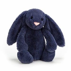 JELLYCAT Bashful Navy Bunny Medium(BAS3NB) うさぎ ぬいぐるみ ネイビー【並行輸入品】