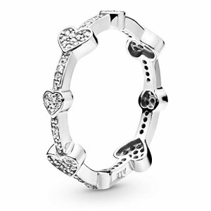 Pandora Jewelry 魅力的なハート キュービックジルコニア リング スターリングシルバー サイズ4.5【並行輸入品】
