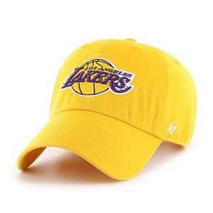 47 NBA ロサンゼルス・レイカーズ クリーンアップ 調節可能な帽子 イエロー ワンサイズ【並行輸入品】