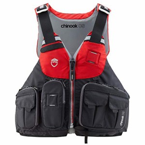 NRS Chinook OS Fishing ライフジャケット (PFD)-レッド-L/XL【並行輸入品】