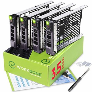 WORKDONE 4個パック - 3.5インチ ハードドライブキャディ - Dell PowerEdgeサーバー対応 - 詳細な取り付 -【並行輸入品】