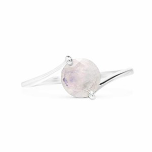 Koral Jewelry カットムーンストーンリング 925スターリングシルバー ビンテージ ボヘミアン シック【並行輸入品】