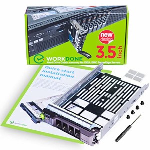 WorkDone 3.5インチHDDキャディトレイ Dell PowerEdgeサーバー対応 - SAS SATA HDDアダプタースレッド - 忙し【並行輸入品】