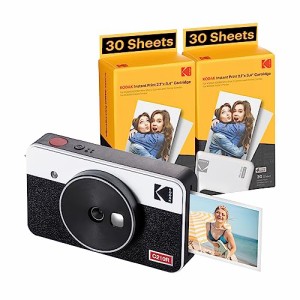 コダック KODAK Mini Shot 2 Retro 4PASS 2-in-1インスタントカメラ＆フォトプリンター(5,3x8,6cm)＋68枚バン,【並行輸入品】