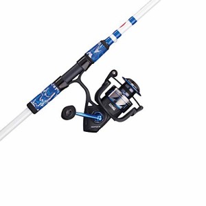 PENN Fishing バトルスピニングリールと釣り竿コンボ ブラック/ホワイト/ブルー 4000リールサイズ 7 【並行輸入品】