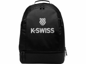 K-Swiss テニスバックパック (ブラック/シルバー OS)【並行輸入品】