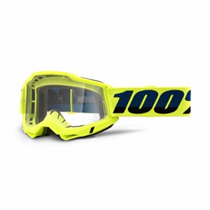 100% Accuri 2 モトクロス&マウンテンバイク大人用ゴーグル (蛍光イエロー - クリアレンズ)【並行輸入品】