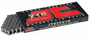 JTチェーン JTC525X1R3-112RL ブラックスチール 525X1R3 112-リンク 高耐久 Xリング ドライブチェーン【並行輸入品】