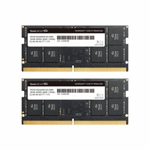 TEAMGROUP Elite SODIMM DDR5 32GB (2x16GB) 4800MHz (PC5-38400) CL40 ノンECC アンバッファード 1.1V 262ピン ノートパ【並行輸入品】