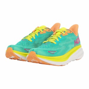 ホカオネオネ HOKA ONE ONE CLIFTON 9 クリフトン 9 1127896  陸上/ランニング ランニングシューズ ライトグリーン×イエロー 