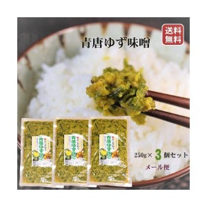 【送料無料】青唐ゆず味噌 3個セット 250g×3個 ご飯のお供 おかず味噌 青唐辛子 柚子 青唐からし味噌 信州味噌  お酒の肴 万能調味料 季