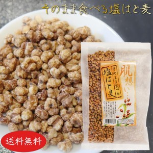 【送料無料】そのまま食べる塩はと麦 180g 焙煎はと麦 おやつ おつまみ ハト麦 食べるはと麦 スナック菓子 うすしお味 ハトムギ 季折