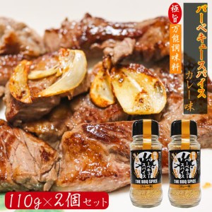 【送料無料】バーベキュースパイス カレー味 110g×2個 BBQスパイス お手軽万能調味料 岩塩 焼塩(国内製造) 香辛料 ブラックペッパー ス