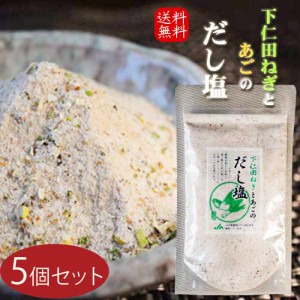 【送料無料】下仁田ねぎとあごのだし塩 160g×5個 下仁田ねぎ あご だし塩 万能だし 調味塩 出汁塩 万能調味料 茶碗蒸し 天ぷら お吸い物