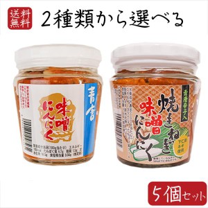 【送料無料】青唐味噌にんにく2種類から選べる5個 青唐味噌にんにく200g 青唐焼きねぎ味噌にんにく200g 下仁田ネギ使用 食べるにんにく 