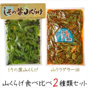 【送料無料】山くらげ食べ比べ2種類セット しその葉山くらげ220g 山クラゲラー油 220g献上菜 食べるラー油 紫蘇の葉 山菜 食べる辣油 惣