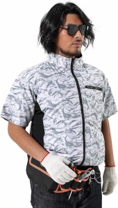  [COVELL]【2024新商品・即日出荷】空調服【服のみ】 ファン付き作業服 ベスト　半袖　最新 IP45耐水防塵 熱中症対策 誕生日 作業着 空気