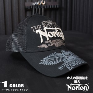 Norton ノートン イーグル メッシュ キャップ サイズ調節 アジャスター ラメ 刺繍 メンズ 241n8701