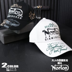 Norton ノートン MAX シリーズ 刺繍 キャップ 帽子 サイズ調節 アジャスター メンズ 241n8705