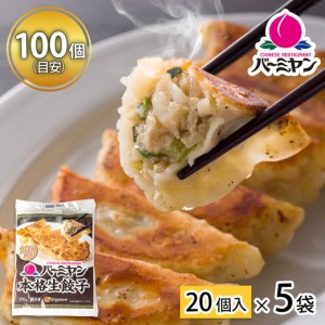 バーミヤン 餃子 ぎょうざ ギョウザ 冷凍 1袋 20個 目安20個入り×5袋 100個（餃子のタレなし） 1個約23g 満足サイズ  国内工場製造 冷凍