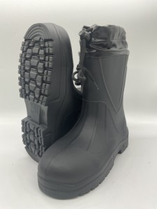 超軽量安全長靴 wingrubber RB-078 GD−JAPAN ブラック S、M、L、LL、3L セーフティブーツ 樹脂先芯