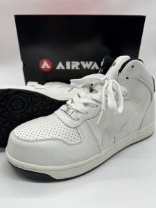 AIRWALK エアウォーク AW-641 ホワイト ベーシックウォーク ミッド 耐滑底 超軽量 樹脂先芯 安全靴 ユニワールド 25〜28cm セーフティシ