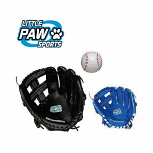 LITTLE PAW SPORTS 親子グローブセット 右投げ用 ボール付き LPFS-5769 ブラック ブルー 6歳以上 子供用 大人用 9インチ 11.5インチ セー