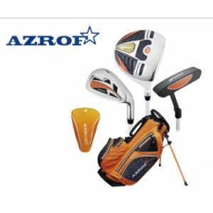 AZROF アズロフ 3〜6才用 ジュニアゴルフセット 身長90〜110cm （ドライバー アイアン サンドウェッジ パター スタンドキャディバッグ ヘ