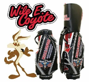 LOONEY TUNES WILEE COYOTE ルーニーテューンズ ワイリーコヨーテ 9型 キャディバッグ 5分割口枠 46インチクラブ対応 3.9kg ネームプレー