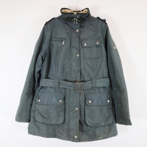 Barbour バブアー INTERNATIONAL  ナイロンボアジャケット 防寒  ユーロ  ヨーロッパ古着 ブラック (レディース 18) 中古 古着 N6162