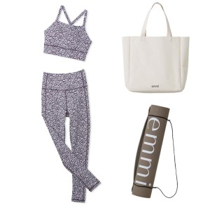 emmi WELLNESS YOGA PACK（4 ITEMS SET） Purple Sサイズ ヨガウェア レディース 美容 健康 ストレッチ 運動 ダイエット