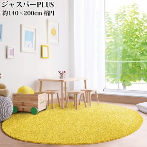 [送料無料]日本製 洗えるラグカーペット 楕円形 140×200cm 全8色 ホットカーペットカバー可 タフテッドカーペット センターラグ 絨毯 敷